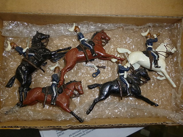 Appraisal: A SET OF SIX BRITAINS HORSE GUARDS CAVALRY FIGURES circa