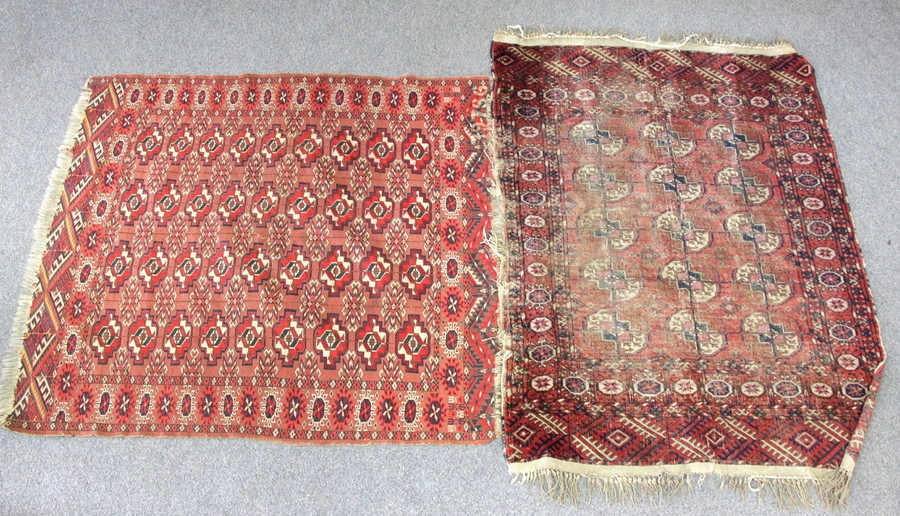 Appraisal: A Tekke Boukarah prayer rug cm x cm x and