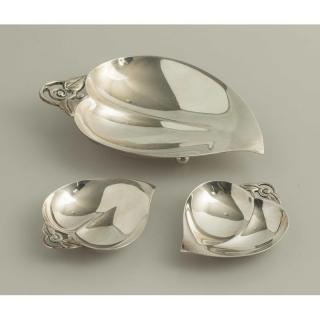 Appraisal: Tiffany Co Sterling Nut Dishes ozt Set of three sterling