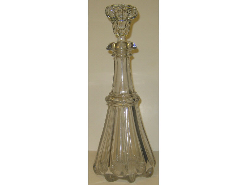 Appraisal: PITTSBURGH PILLAR MOLD FLINT GLASS DECANTER Colorless matching stopper ground