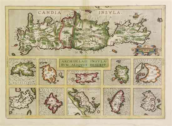 Appraisal: MAP ORTELIUS ABRAHAM Candia Insula - Archipelagi Insularum aliquot descrip