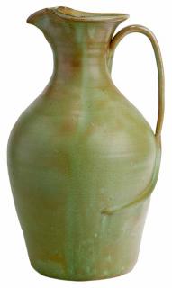 Appraisal: Monumental Cole Pottery Attributed Pitcher green glaze with contrasting brown