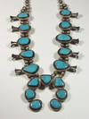 Appraisal: NECKLACE - Navajo th C sterling squash blossom necklace centered