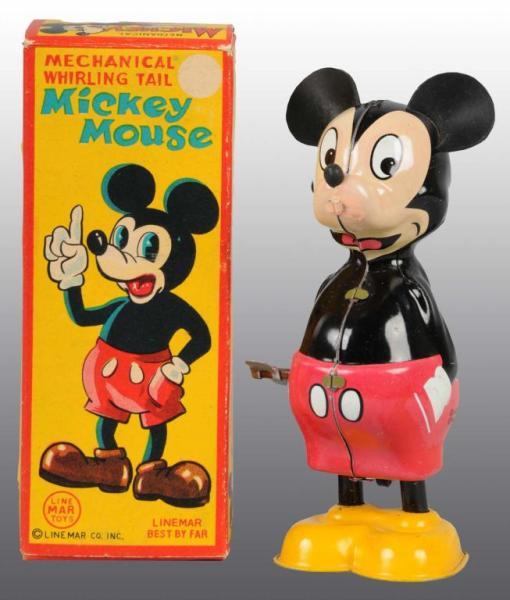 Appraisal: Linemar Mickey Mouse Whirling Tail in Orig Box Description Marked