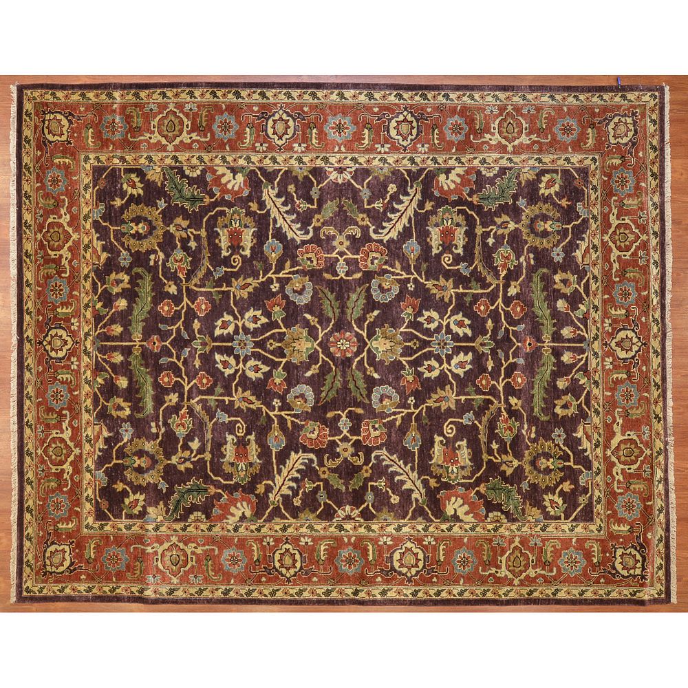 Appraisal: Indo Agra Rug India x Modern hand-knotted wool pile on