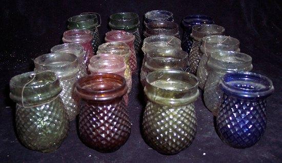 Appraisal: Twenty Victorian coloured glass fairy lights