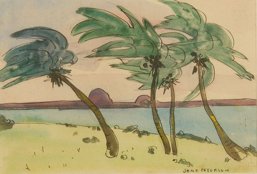 Appraisal: JANE PETERSONAmerican - Palms Signed lower right Jane Peterson Provenance