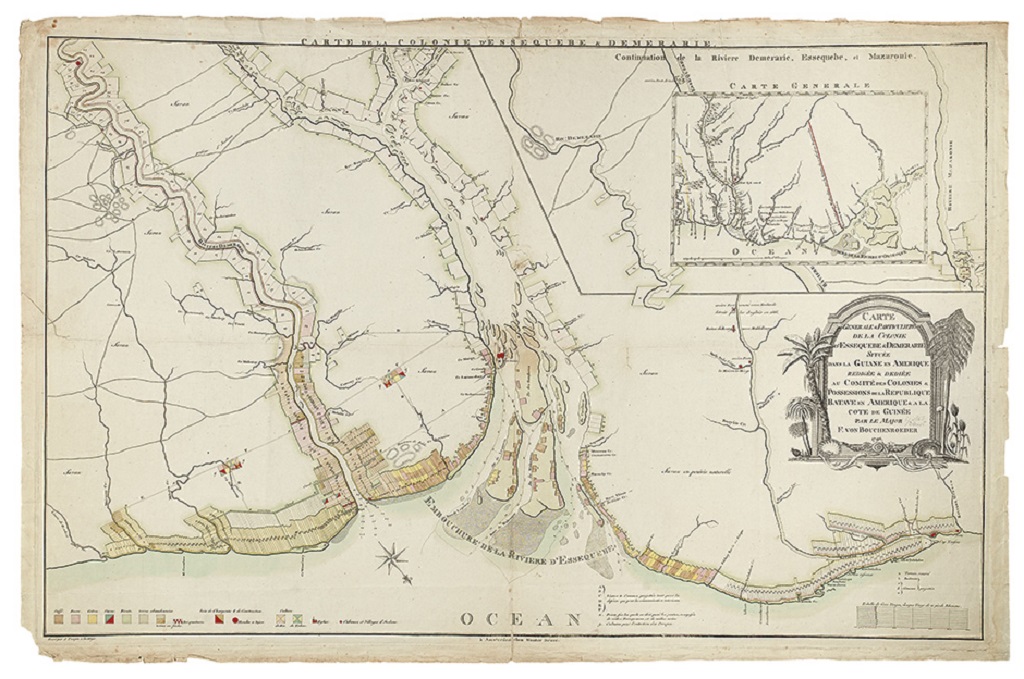 Appraisal: BOUCHENROEDER F von Carte Generale Particuliere de la Colonie d'Essequebe