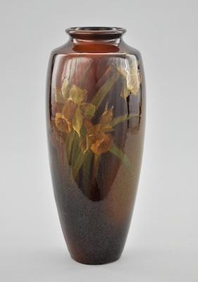 Appraisal: A Louwelsa Weller Vase Decorated by Hattie Mitchell The -