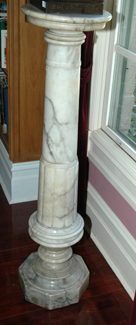 Appraisal: AN ALABASTER PEDESTAL cm high