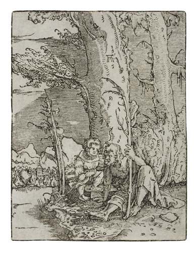 Appraisal: ALBRECHT ALTDORFER St Christopher Seated with the Infant Christ Woodcut