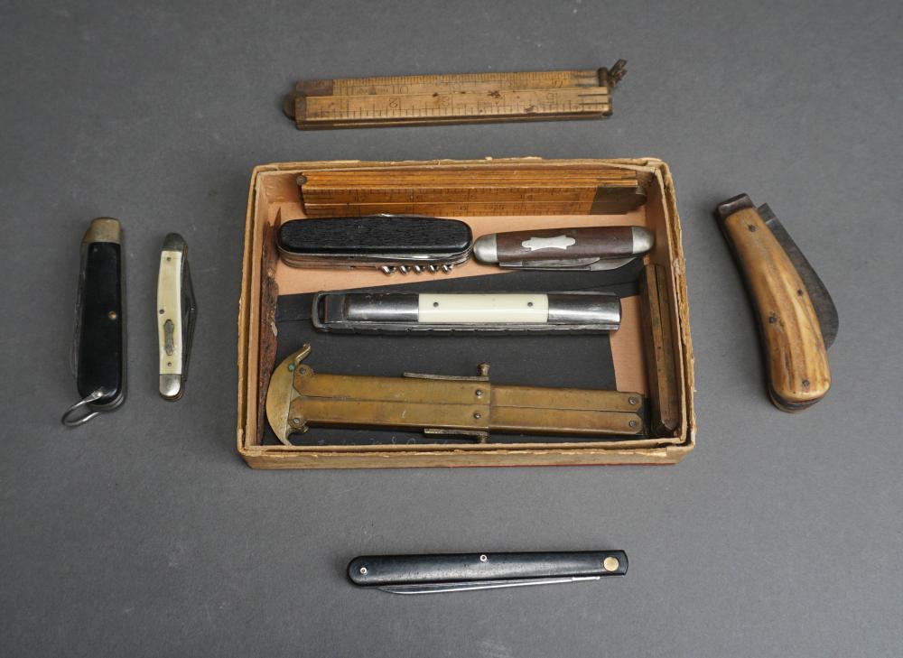 Appraisal: Stanley Nogi Folding Ruler and Collection of Folding Knives