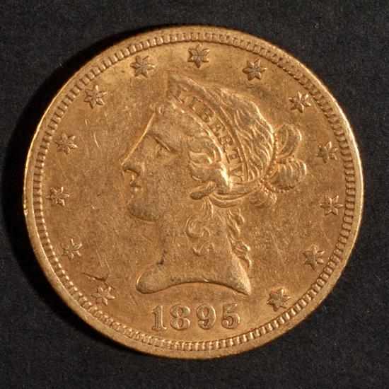 Appraisal: United States coronet type gold eagle -O EF- Estimate -