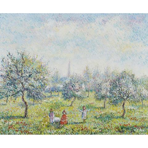 Appraisal: Hughes Claude Pissarro - LES PETITES MARREC AU VERGER French