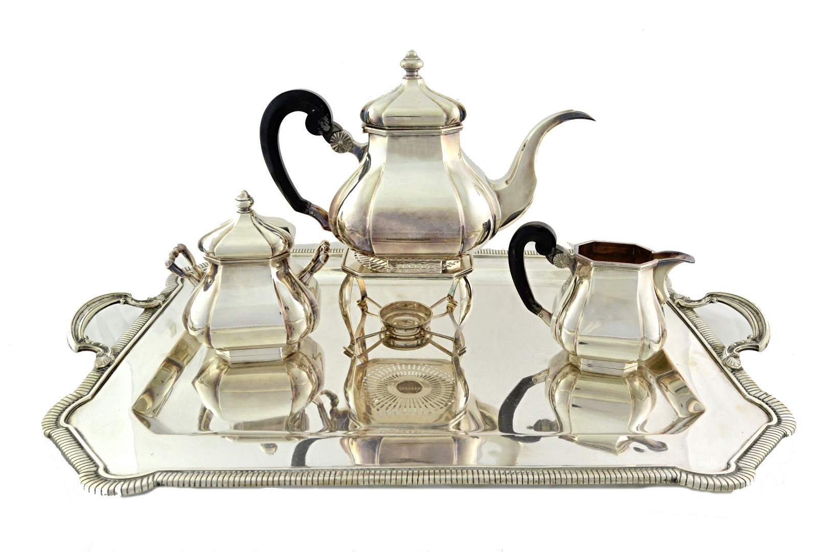 Appraisal: A stylish Dutch silver two handled tea tray S Spyer