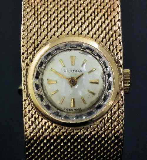 Appraisal: A s lady's Certina wristwatch in ct gold case the