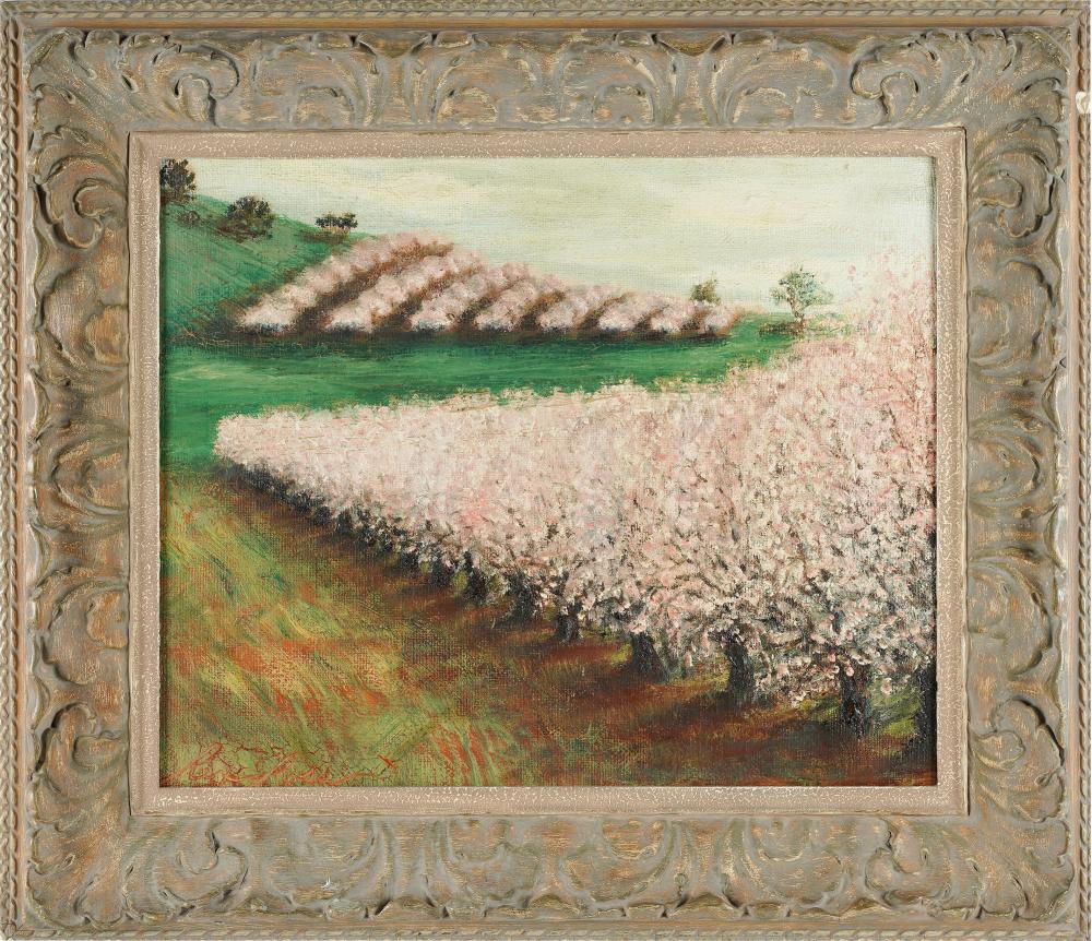 Appraisal: REX ROSS APPLE BLOSSOMSoil on canvas signed lower left x