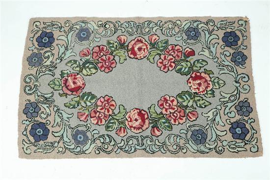 Appraisal: HOOKED RUG Late th - early th century wool on