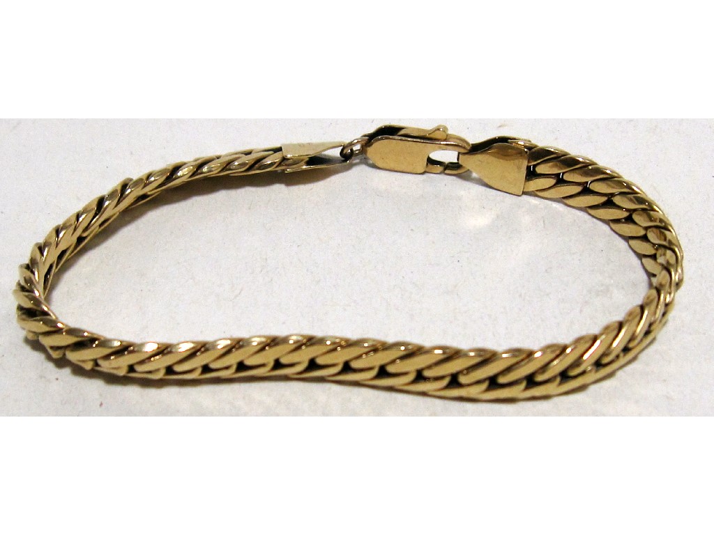 Appraisal: Eighteen carat gold fancy link bracelet Approx gms