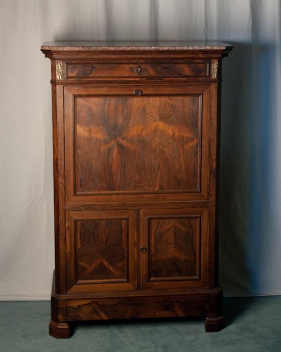 Appraisal: A th C Biedermeier Rosewood Secretary maple and figured maple