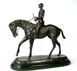 Appraisal: After Isadore Jules Bonheur- A brown patinated bronze model of