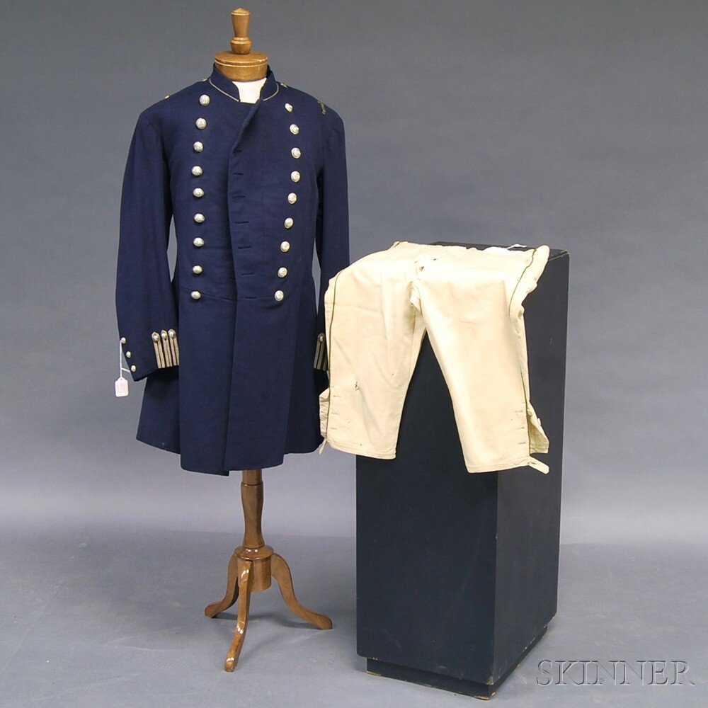 Appraisal: Connecticut Governor's Foot Guard Dress Uniform comprised of navy blue