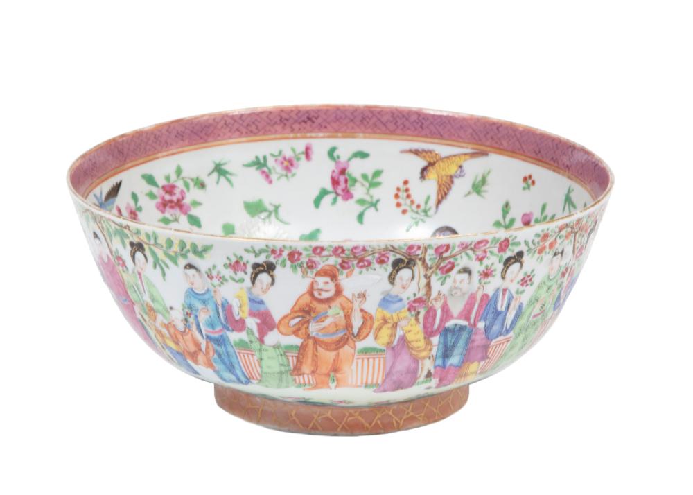 Appraisal: CHINESE EXPORT FAMILLE ROSE PORCELAIN BOWLChinese Export Famille Rose Porcelain