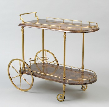 Appraisal: Another Aldo Tura Serving Cart An Aldo Tura serving cart