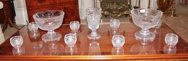 Appraisal: A PAIR OF STUART CRYSTAL CUT GLASS FOOTED BOWLS diameter