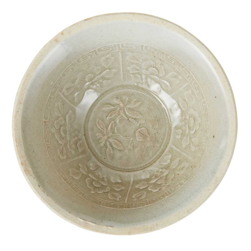 Appraisal: QINGBAI TEA BOWL SONG DYNASTY the interior moulded with flowers