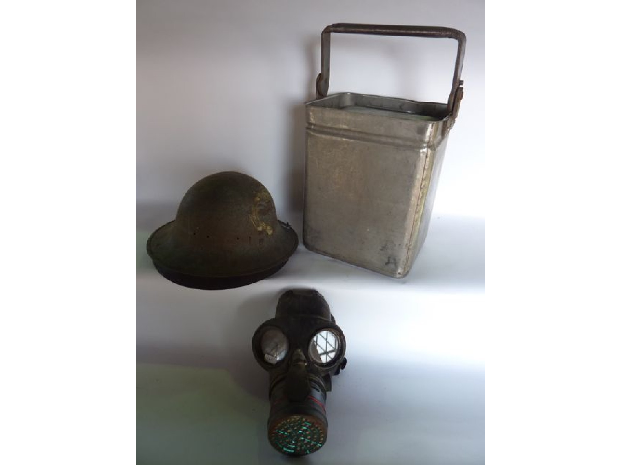 Appraisal: A substantial good quality th century steel lidded container of