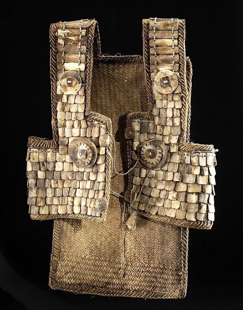 Appraisal: th C Indonesian Fiber Bone Armor Vest - Sa'dan Southeast