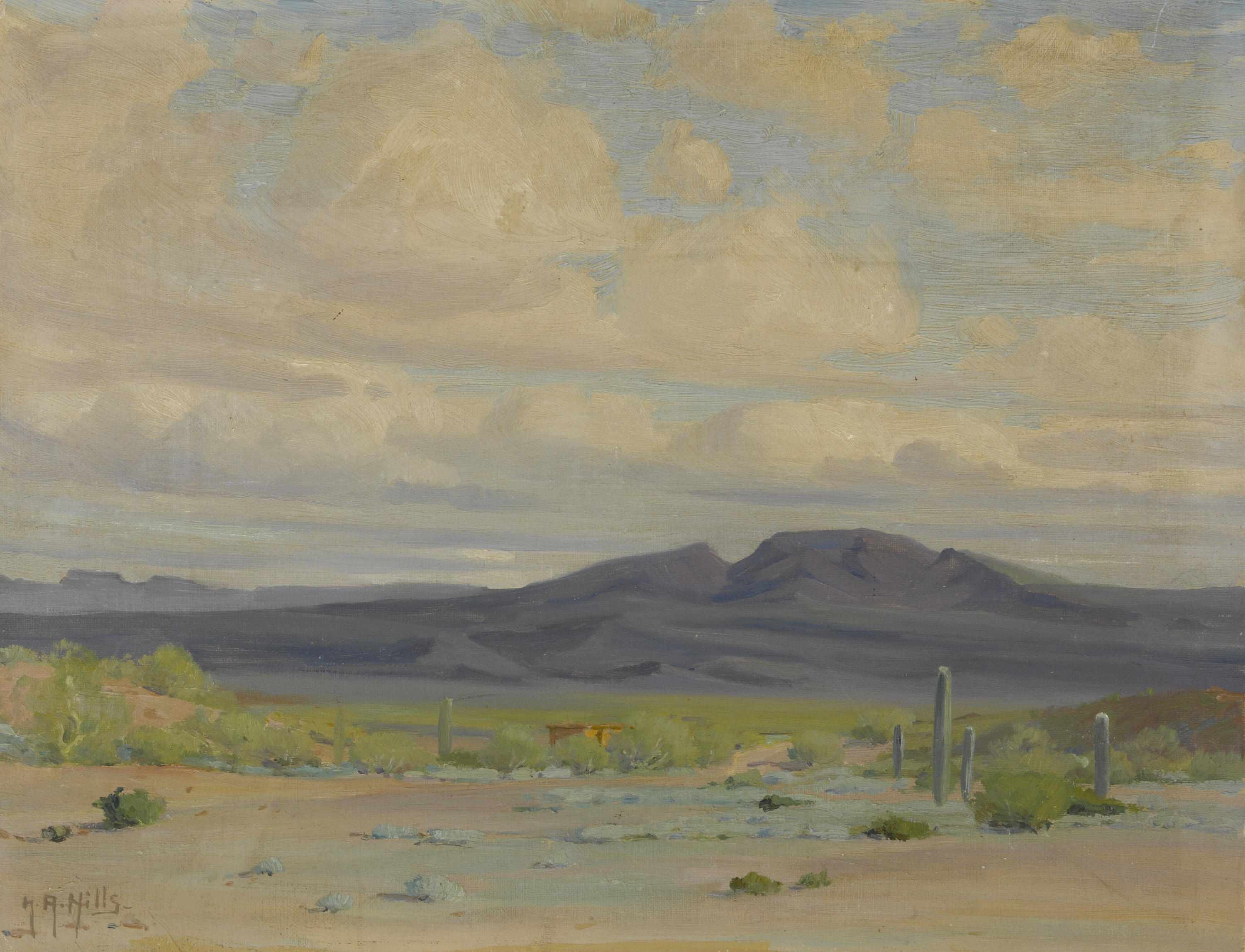 Appraisal: Anna Althea Hills American - Ajo Valley Arizona signed 'A