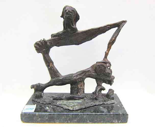 Appraisal: AFTER SALVADOR DALI BRONZE SCULPTURE Spain - titled ''Soft Construction