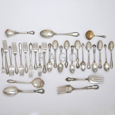 Appraisal: AMERICAN STERLING SILVER FLATWARE Various makers and patterns include Watson