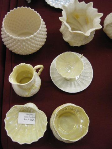 Appraisal: pcs of Irish Belleek Porcelain including vases creamer sugar cup