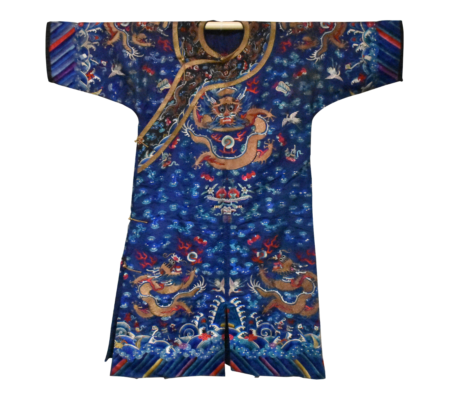 Appraisal: A Chinese blue silk dragon robe dating from the th