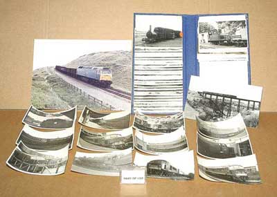 Appraisal: Railway black and white photographs and other memorabilia consisting of