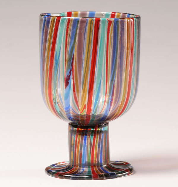 Appraisal: Venini e C a Canne glass chalice designed by Fulvio