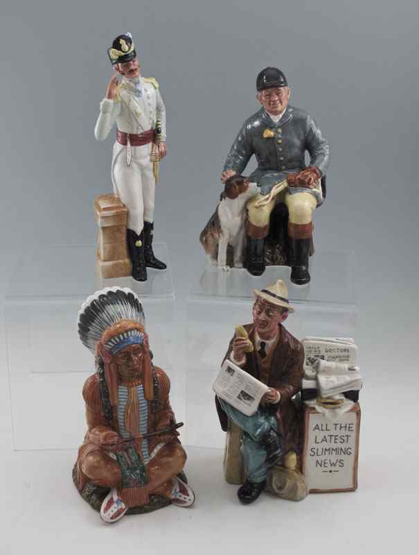 Appraisal: ROYAL DOULTON MEN FIGURINES THE HUNTSMAN HN THE CHIEF HN