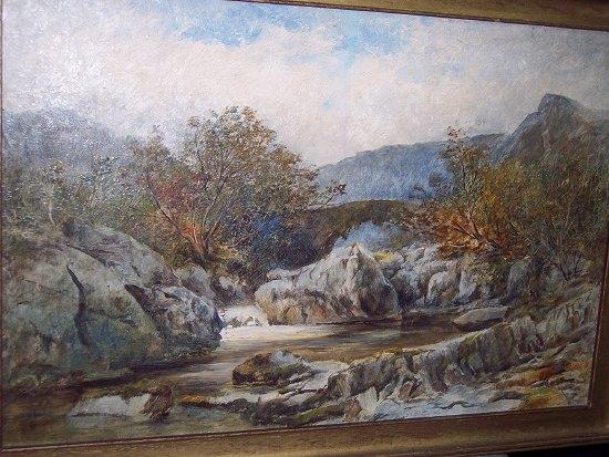 Appraisal: John SyerRiver and Bridge possibly Betws-y-Coed oil on canvas cm