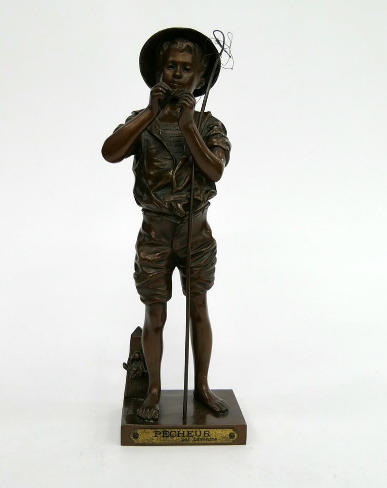 Appraisal: ADOLPHE JEAN LAVERGNE - FRENCH BRONZE Antique bronze of a