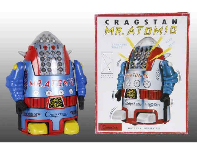 Appraisal: Battery-Operated MTH Cragston Mr Atomic Robot Toy Description Includes original