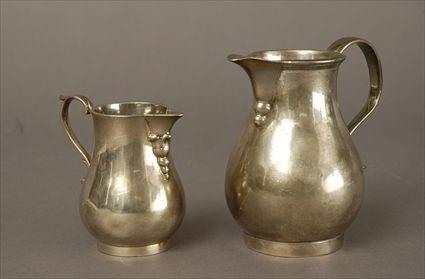 Appraisal: George II Silver Cream Pitcher London - maker's mark of