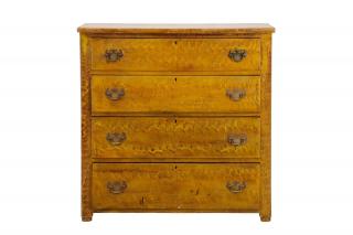 Appraisal: American Hand Painted Chest of Drawers American early th century