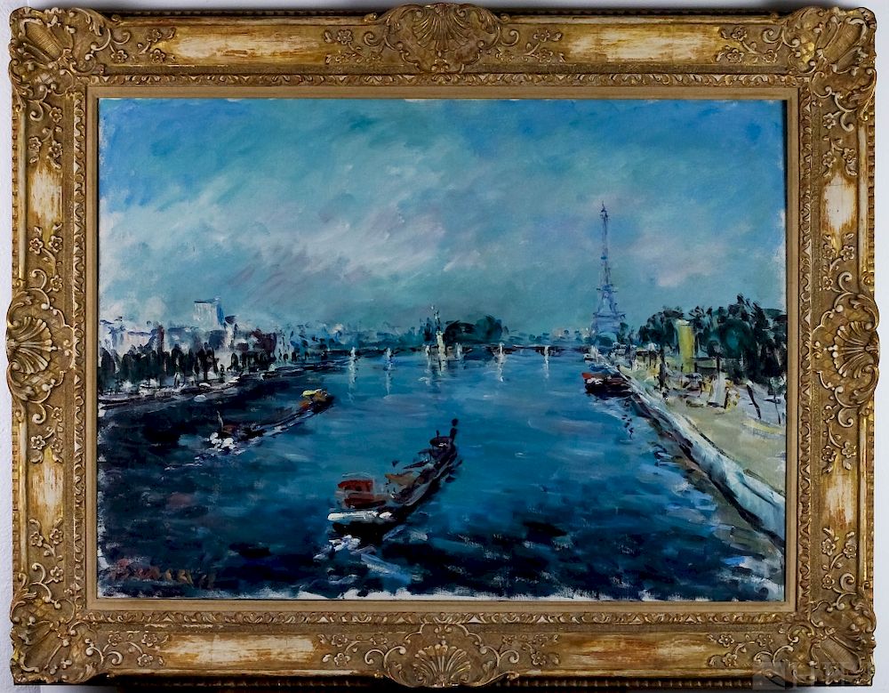 Appraisal: Dimitri Berea - French Waterscape Painting Dimitri Berea French American