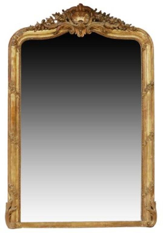 Appraisal: French Louis XV style giltwood and composition mirror th th