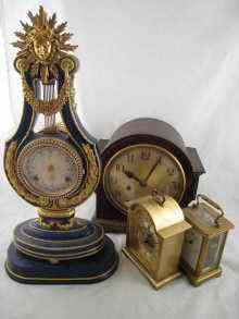 Appraisal: A mixed lot comprising a French carriage time piece a