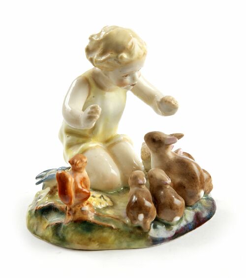 Appraisal: A Royal Worcester figure group 'A Woodland Dance' by FG