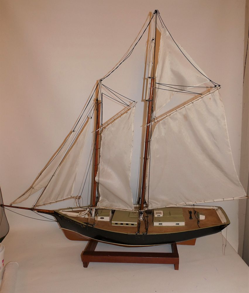 Appraisal: OLD MODEL OF THE EMMA BERRY SCHOONER Old lightweight balsa